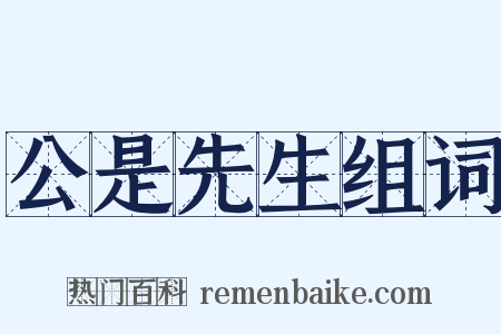 公是先生组词是什么意思的图片